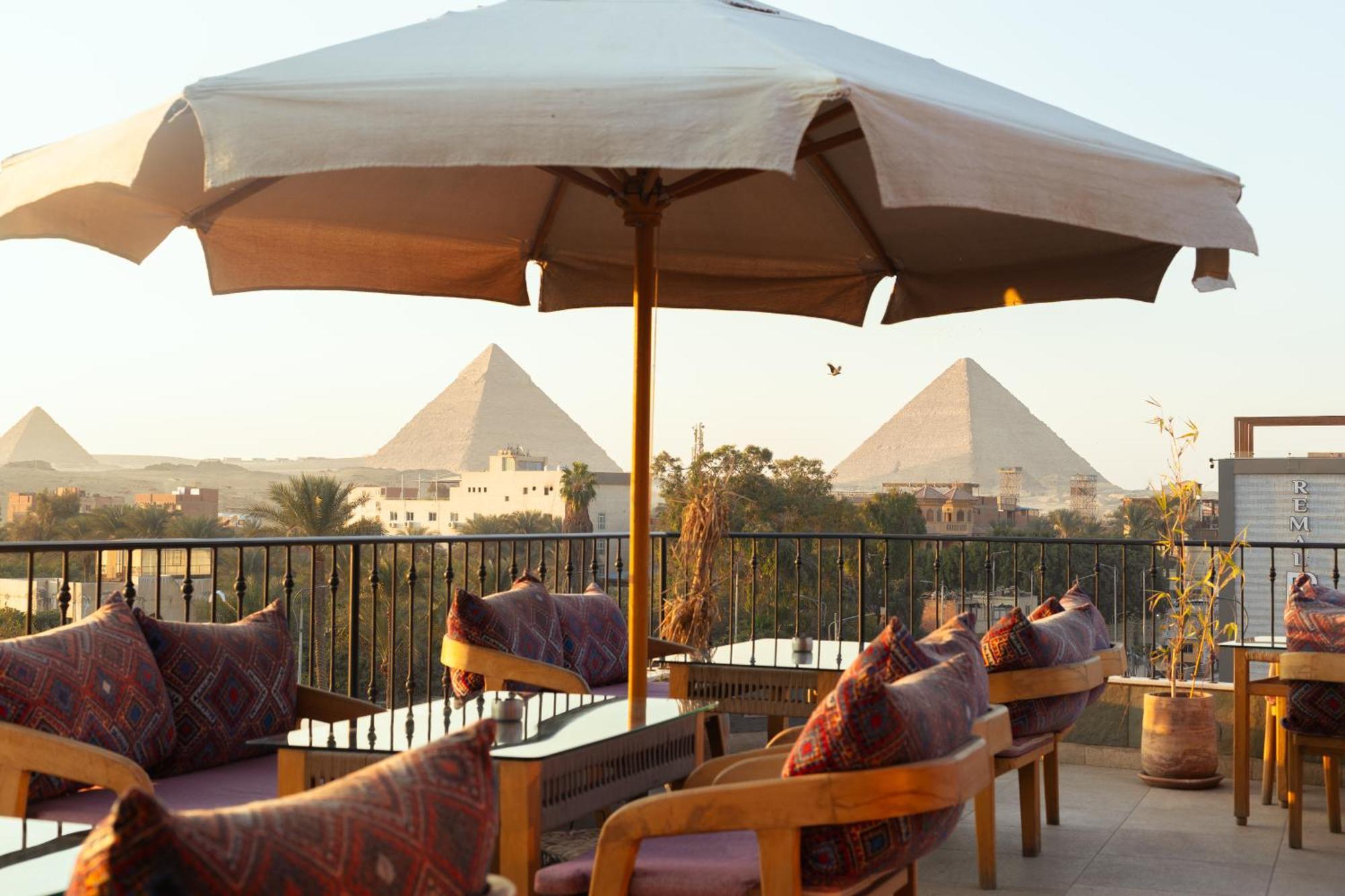 Almas Pyramids View Hotel Kafret el-Gabal Exterior foto